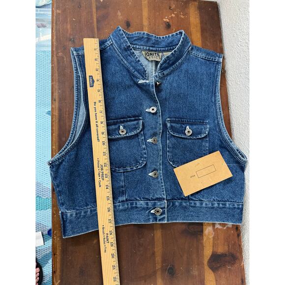 NWT Deadstock Ignite Basics Vintage Denim Vest 90s Large - Picture 4 of 8